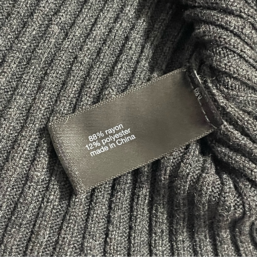 LANE BRYANT Solid Gray Ribbed Knit Casual Sweater Dress Size 14 / 16 - Picture 7 of 9